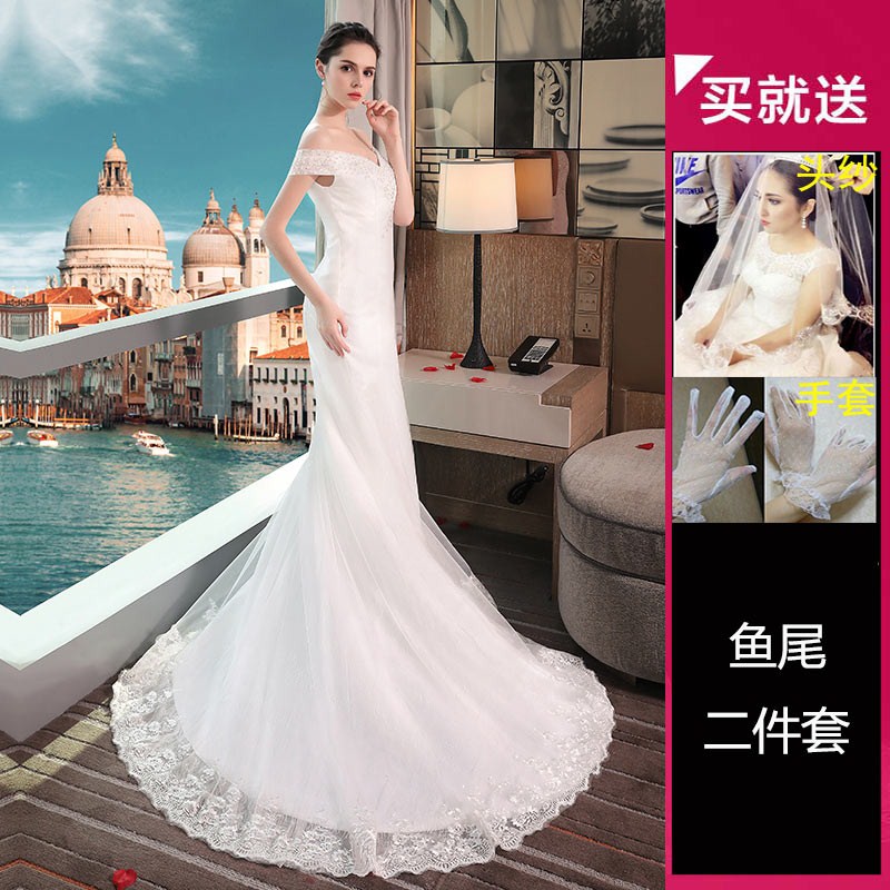 Wedding dress 2018 Spring and summer new pattern fish tail Small tail Simplicity princess go out bride Dreamin the Women's clothing/Boutique , Wedding/Cheongsam/Formal dress , Wedding category - from Buy2taobao.com to provide professional Taobao agent buy service