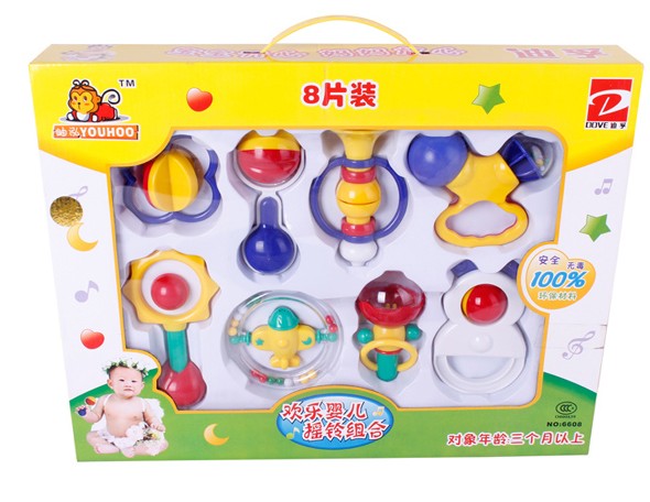 Di Fu baby Bell baby Rattle combination Gift box 8 sets baby Souptoys DF6608in the Toy/Childs/Puzzle/Building block/Model , Child Bell/Cloth Play/Appease toys , Rattles category - from Buy2taobao.com to provide professional Taobao agent buy service
