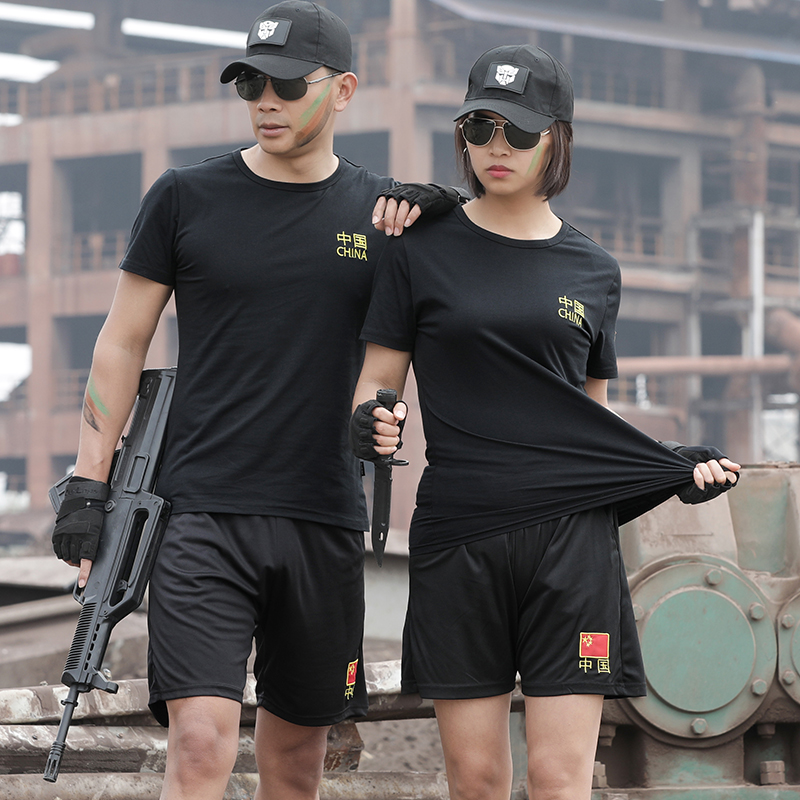 黑色短袖T恤男士军迷户外作训服女中国军装刺绣体能训练服战术夏在类目 户外/登山/野营/旅行用品, 军迷服饰/军迷用品, 迷彩服/军迷服/作训服, T恤中 - 来自Buy2taobao.com提供专业的淘宝代购服务