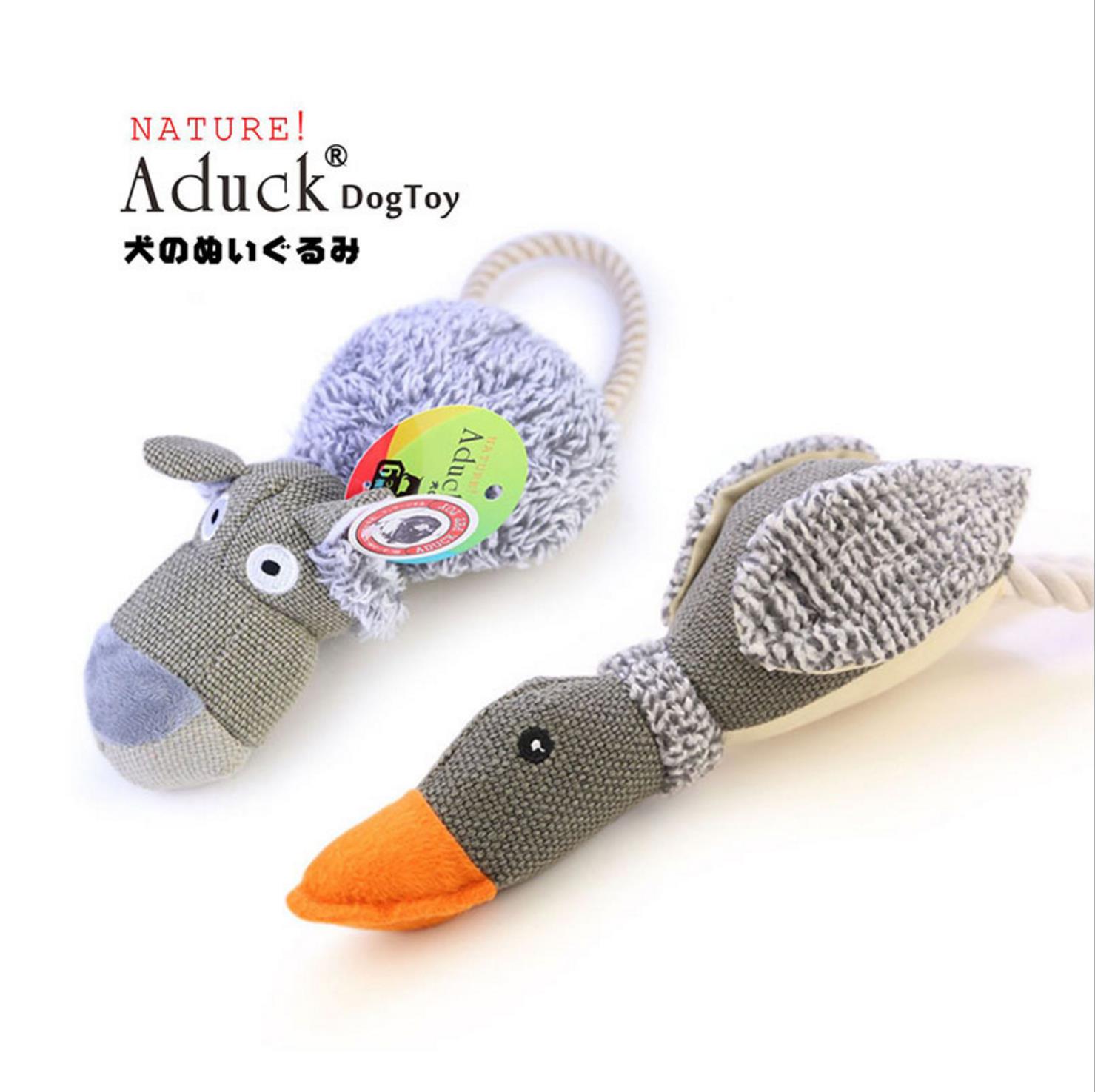 Aduck宠物犬狗毛绒益智耐咬磨牙发声狗狗玩具洁牙玩具麻布鸭在类目 宠物/宠物食品及用品, 猫/狗玩具, 发声玩具中 - 来自Buy2taobao.com提供专业的淘宝代购服务