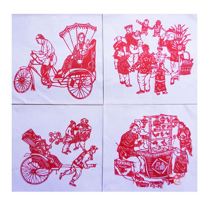 手工剪纸 民俗题材单张大套系列 外事礼品年货装饰画手工艺品在类目 特色手工艺, 地区民间特色手工艺, 剪纸中 - 来自Buy2taobao.com提供专业的淘宝代购服务