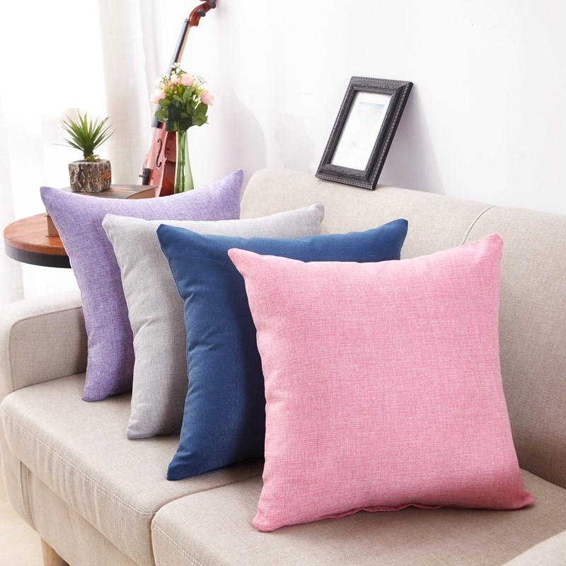 Flax Solid Four seasons Pillowcase Excluding core 40cm45 Specifications Sofa cushions 30*50cm Lumbar pillowin the Home Fabric , Pillow/Pillow category - from Buy2taobao.com to provide professional Taobao agent buy service
