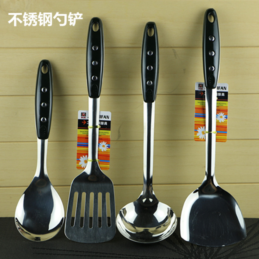 壹屋窯家居加厚不鏽鋼鍋鏟家用廚房飯勺漏勺子煲湯勺炒菜鏟子包郵在類目 廚房/烹飪用具, 烹飪用具, 烹飪勺鏟, 全套勺鏟中 - 來自Buy2taobao.com提供專業的淘寶代購服務