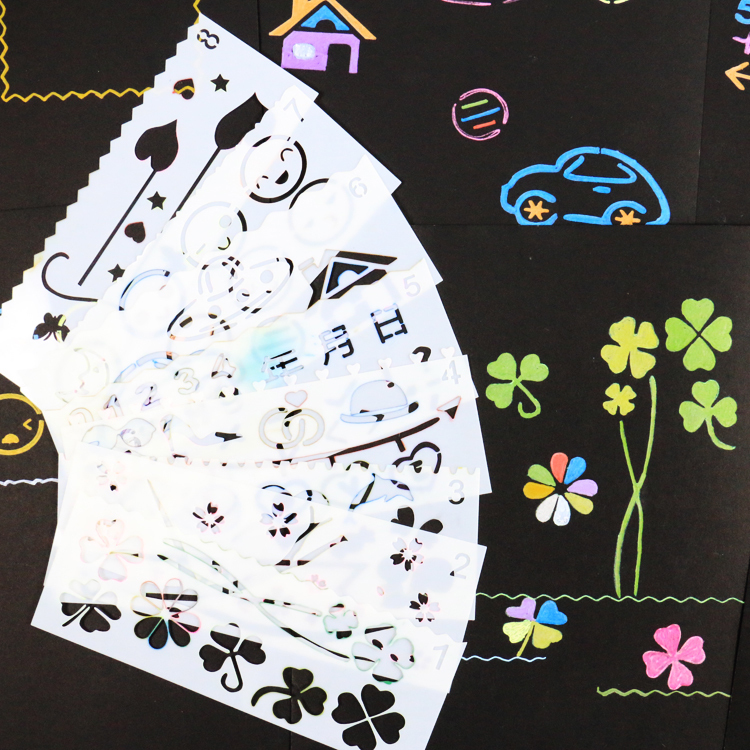Clover trumpet painting Template Hand copy DIY album Hand account Stencil Sketchpad 8 children kindergartenin the Festive supplies/Gift , Gift ideas , Albums/Album category - from Buy2taobao.com to provide professional Taobao agent buy service