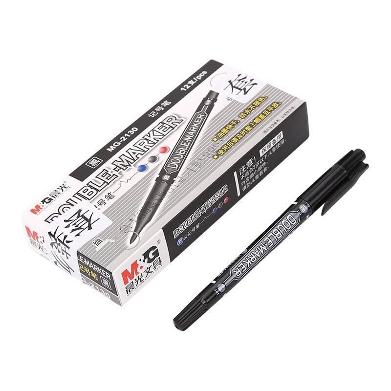 包邮 晨光文具 小双头勾线笔 晨光记号笔 擦不掉油性MG-2130|msdalam kategori Kamus elektronik/buku kertas elektronik/alat tulis, pen/Instrumen bertulis, Marker - dari Buy2taobao.com untuk memberikan perkhidmatan ejen Taobao profesional membeli