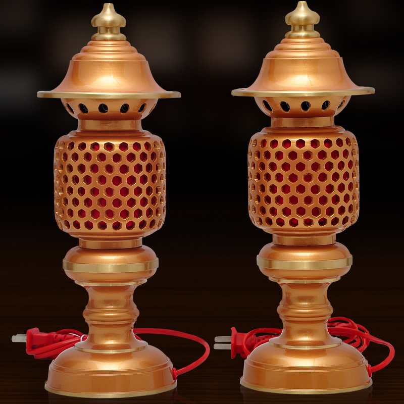 W2 brass Lamp supply Long light Shrine a buddism godness guanyin Lotus lights Headlight make offerings to Buddha a pair household Plug inin the Accessories/Fashion Jewelry, Decoration category - from Buy2taobao.com to provide professional Taobao agent buy service