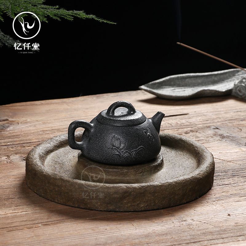 忆仟堂青石仿古壶承壶托干泡盘壶垫迷你茶承小号圆形茶垫茶道零配|msdalam kategori pinggan mangkuk, set teh, dulang teh - dari Buy2taobao.com untuk memberikan perkhidmatan ejen Taobao profesional membeli
