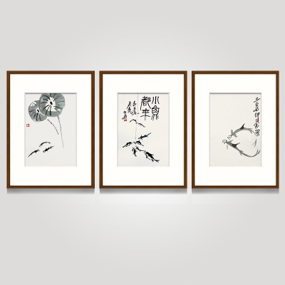 新中式客厅装饰画书房餐厅背景墙挂画禅意现代国画 齐白石 有真趣|ruв категории Домашний быт, декоративная живопись, китайская живопись - от Buy2taobao.com для оказания профессиональной услуги покупки агента Taobao