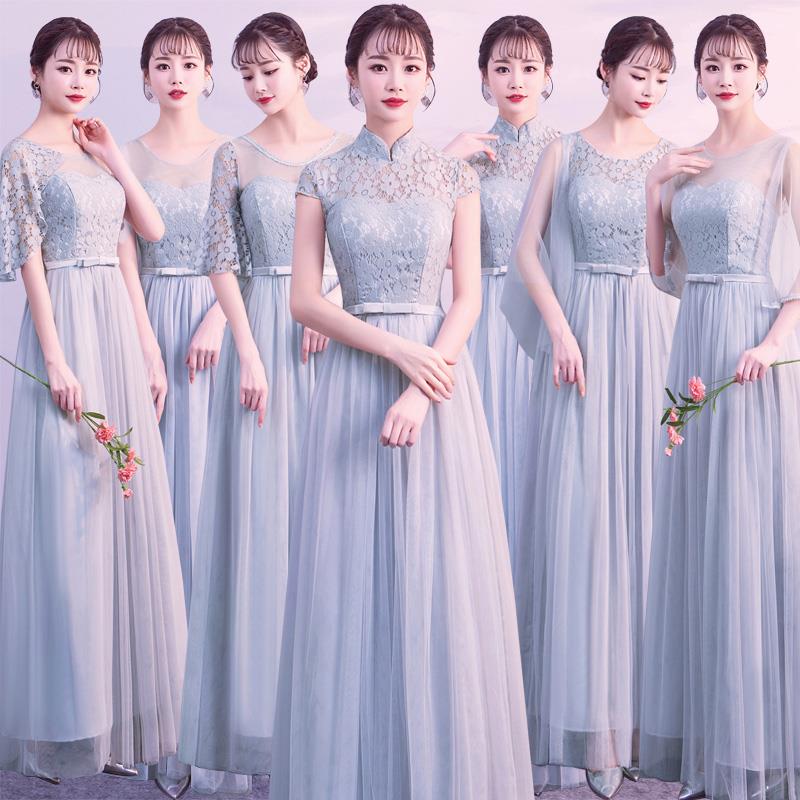 2018 new pattern Bridesmaid Dresses have more cash than can be accounted for Korean Edition Sisters Dress skirt Autumn and winter Chinese style party Annual meeting Evening dressin the Women's clothing/Boutique , Wedding/Cheongsam/Formal dress , Formal dress/Evening category - from Buy2taobao.com to provide professional Taobao agent buy service