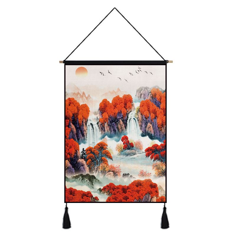 New Chinese style landscape Scenery Tapestries Valance Background cloth a living room Study bedroom Qiangbu Decorative paintingin the Home Fabric , Tapestry/Tapestry category - from Buy2taobao.com to provide professional Taobao agent buy service