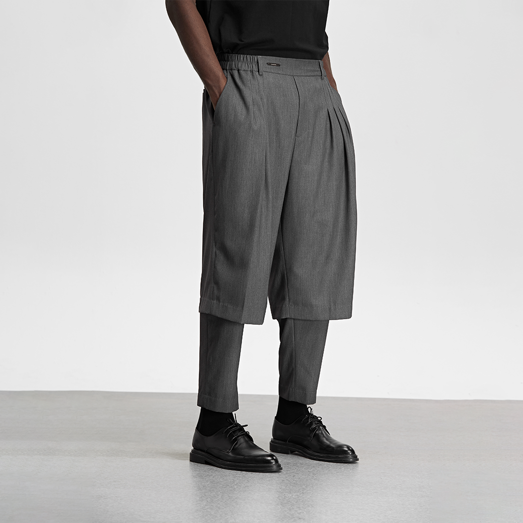 Unawares FW18 leisure time Western-style trousers greyin the Men's clothing, Casual pants category - from Buy2taobao.com to provide professional Taobao agent buy service