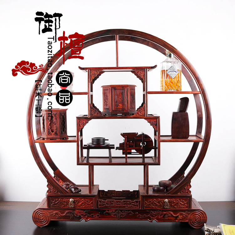 大红酸枝木中式仿古小博古架实木多宝阁红木雕花工艺品展示架摆件|msdalam kategori perabot kediaman, rak, Curio/rak - dari Buy2taobao.com untuk memberikan perkhidmatan ejen Taobao profesional membeli