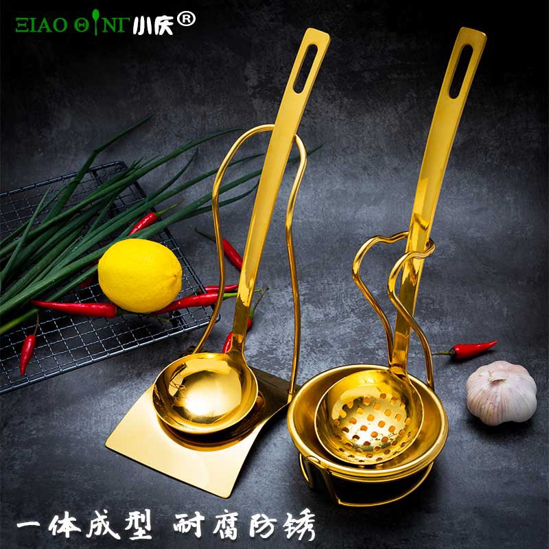 Hot Pot a soup spoon Leaky spoon Stainless steel commercial Long handle golden a soup spoon Shelf suit kitchen Restaurant household a soup spoonin the Kitchen/Cooking utensils , Cooking utensils , Cooking spoon shovel , Spoon category - from Buy2taobao.com to provide professional Taobao agent buy service