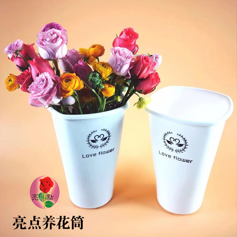 亮点韩式椭圆形养花桶高档新品加厚磨砂塑料花桶花店专用展示花桶|ruв категории Домашний быт, ваза/цветок/искусственные цветы/моделирование украшения, цветок/ваза, цветы ведро - от Buy2taobao.com для оказания профессиональной услуги покупки агента Taobao