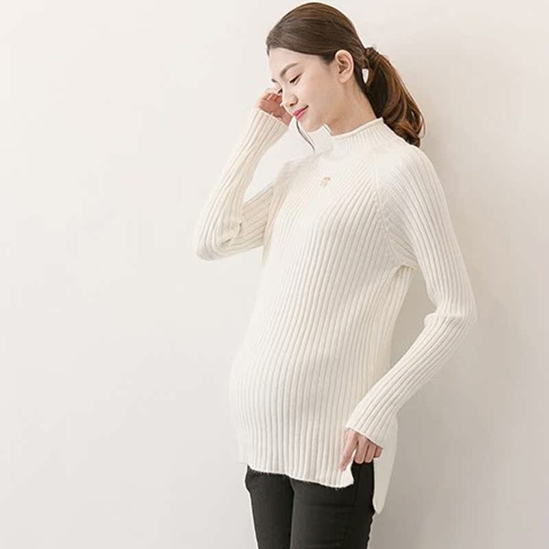 pregnant woman Autumn and winter Base coat Korean Edition fashion High collar Knitted sweater Self cultivation Show thin Bottoming coat pregnant woman thickening jacketin the Maternity/Maternal supplies/Nutrition , Maternity , Knitwear category - from Buy2taobao.com to provide professional Taobao agent buy service