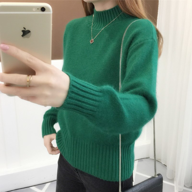 sweater Autumn and winter have cash less than that is registered in the accounts fashion Korean Edition Easy Socket Solid Half a Thread knitting Versatile Base coatin the Women's clothing/Boutique , Sweaters category - from Buy2taobao.com to provide professional Taobao agent buy service