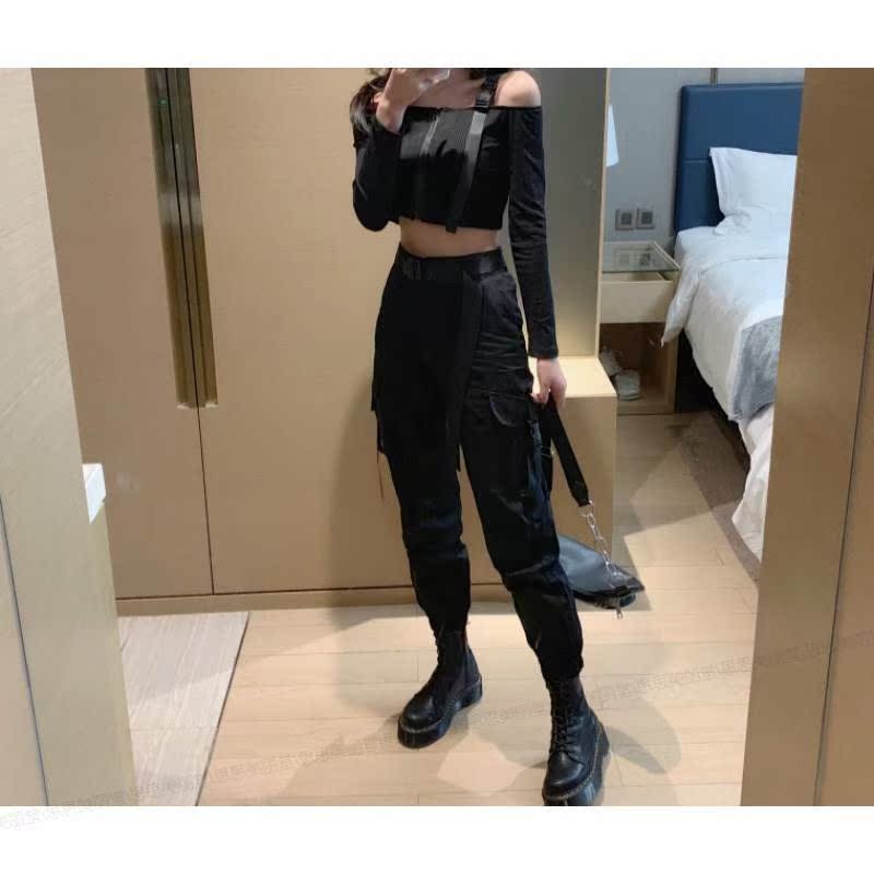 工装裤女套装 bf风 韩版宽松休闲直筒小个子日系文艺法式复古女生|ruв категории Женская одежда, джинсы - от Buy2taobao.com для оказания профессиональной услуги покупки агента Taobao