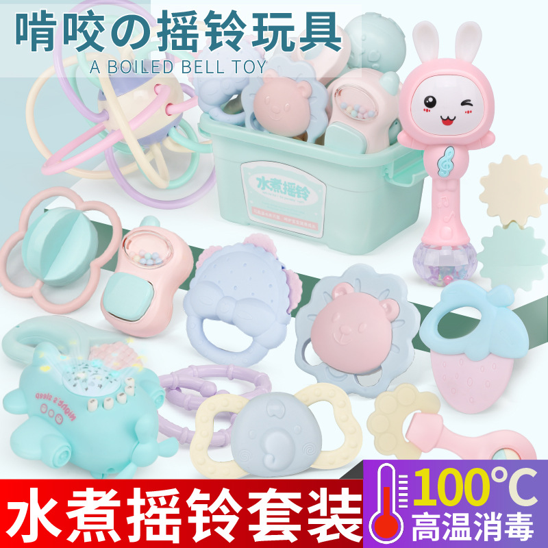 新生婴儿玩具手摇铃0-1岁女宝宝咬牙胶男孩3-6-12个月益智手抓球|msdalam kategori Toy/bayi/teka-teki/blok bangunan/model, kanak-kanak Bell/bermain kain/menyenangkan hati mainan, mainan kerincingan - dari Buy2taobao.com untuk memberikan perkhidmatan ejen Taobao profesional membeli