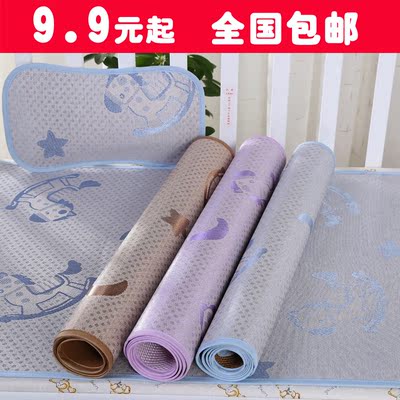 包邮 婴儿凉席夏季宝宝凉席 儿童凉席幼儿园婴儿床凉席亚麻套装