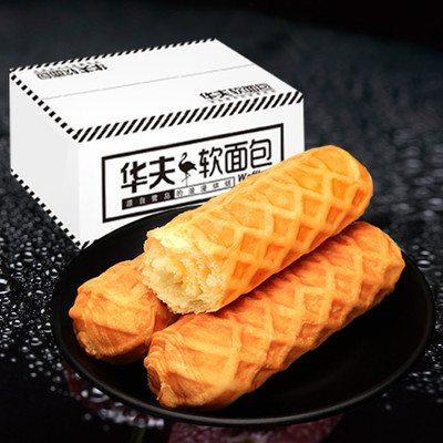 怡鹭手撕棒华夫软面包夹心饼全麦营养早餐食品小糕点点心整箱批发