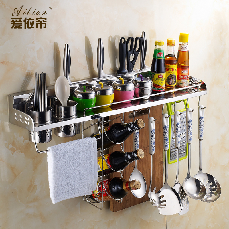 Free punch kitchen Shelf Wall mounted Storage rack Seasoning General merchandise pylons Kitchenware appliance Supplies Tool carrierin the Decoration main material , Kitchen , Kitchen accessories , Turret category - from Buy2taobao.com to provide professional Taobao agent buy service