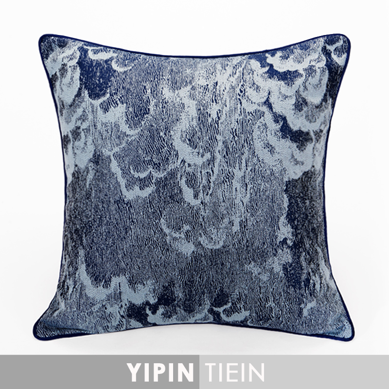 兿品|蓝灰民族风方枕|样板房布艺抽象提花家居软装饰古典中式抱枕在类目 居家布艺, 靠垫/抱枕中 - 来自Buy2taobao.com提供专业的淘宝代购服务