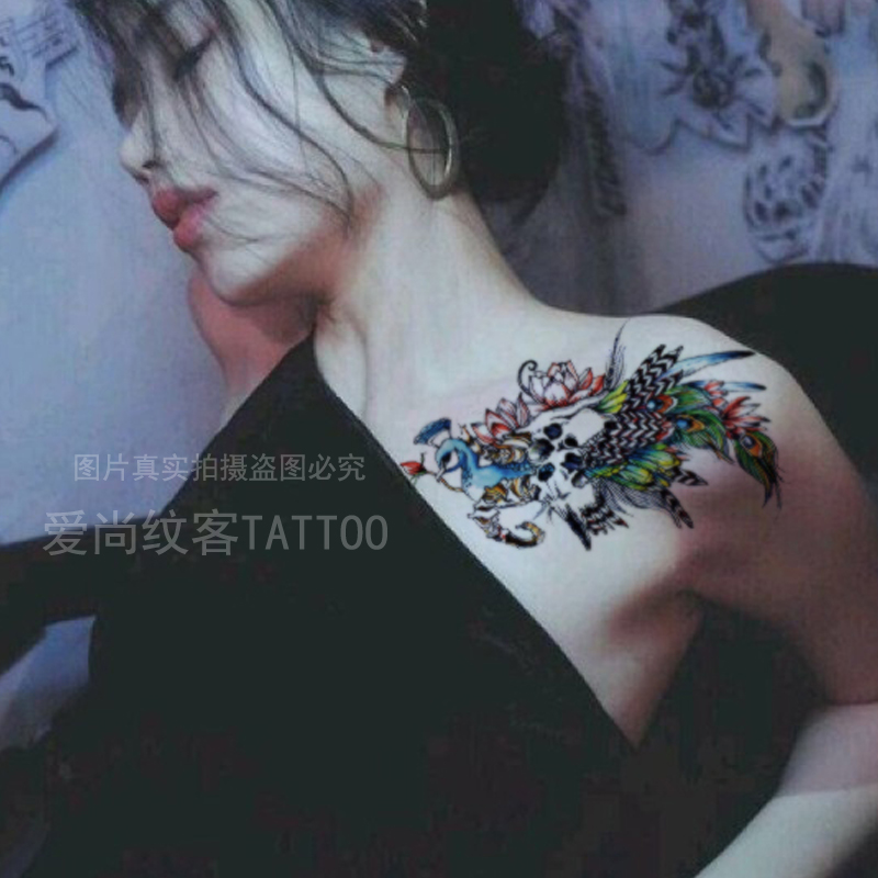 Haha Tattoo sticker Peacock sticker female Waterproof tattoos Sticker male simulation lovers Tattoo stickerin the Makeup/Perfume/Beauty tools , Body painting category - from Buy2taobao.com to provide professional Taobao agent buy service