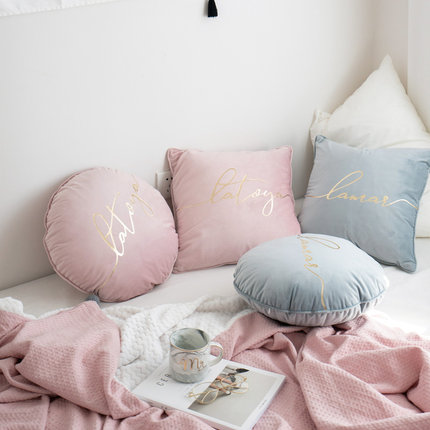 Simplicity Solid Japanese Fluff circular Taiko Pillows Cushion sofa Pillow Home Office Siesta Waistin the Home Fabric , Pillow/Pillow category - from Buy2taobao.com to provide professional Taobao agent buy service