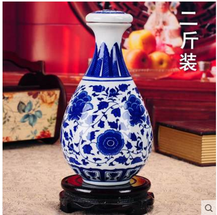 景德镇陶瓷酒瓶 2斤3斤5斤装玉壶春青花瓷白酒坛子 密封酒具|ruв категории посуда, до дна/бокал/вино, бытовых до дна - от Buy2taobao.com для оказания профессиональной услуги покупки агента Taobao