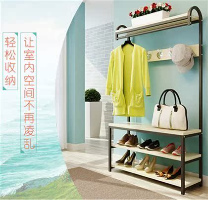 2019鞋柜挂衣架组合一体进门衣帽门厅多功能落地鞋帽鞋架经济新款在类目 住宅家具, 架类, 衣帽架中 - 来自Buy2taobao.com提供专业的淘宝代购服务