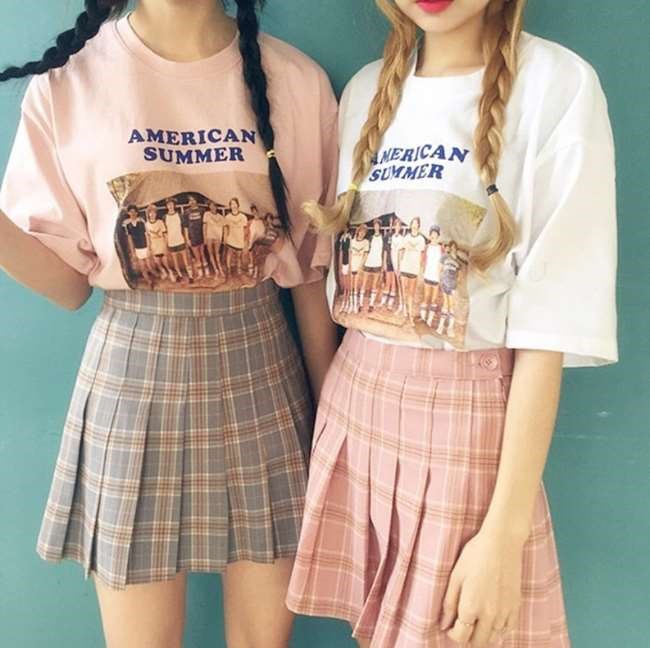 韩版夏季学院风高腰格子百褶裙女学生短裙显瘦半身裙子防走光裙裤|ruв категории Женская одежда, юбка - от Buy2taobao.com для оказания профессиональной услуги покупки агента Taobao