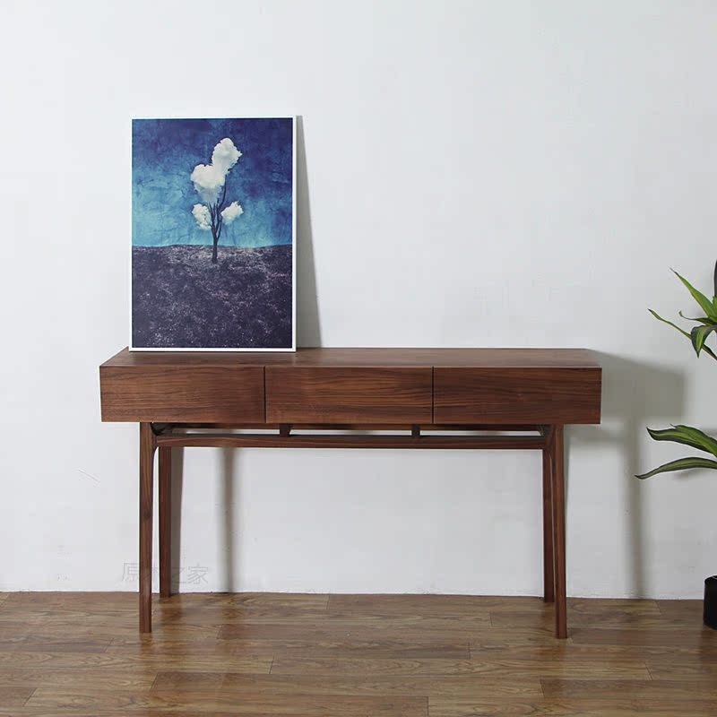 Northern Europe solid wood Entrance cabinet Black walnut Hall Cabinets modern a living room Black Walnut Table with smokein the Residential furniture , Cabinet , Foyer/Entrance cabinet category - from Buy2taobao.com to provide professional Taobao agent buy service