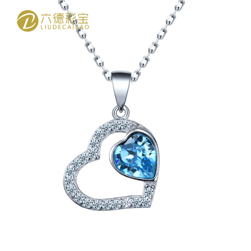 六德彩宝S925银吊坠心形日韩版简约饰品在类目 珠宝/钻石/翡翠/黄金, 彩色宝石/贵重宝石, 颈饰中 - 来自Buy2taobao.com提供专业的淘宝代购服务