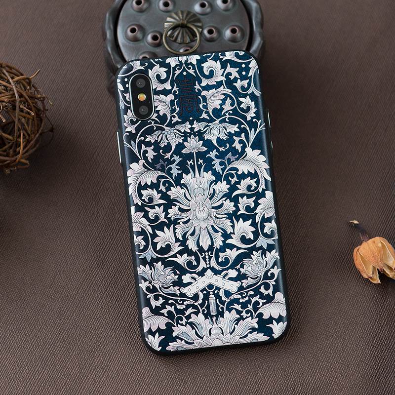 中国风复古花纹iPhoneXS Max全包软XR苹果8浮雕6s/7Plus手机壳女在类目 3C数码配件, 手机配件, 手机保护套/壳中 - 来自Buy2taobao.com提供专业的淘宝代购服务