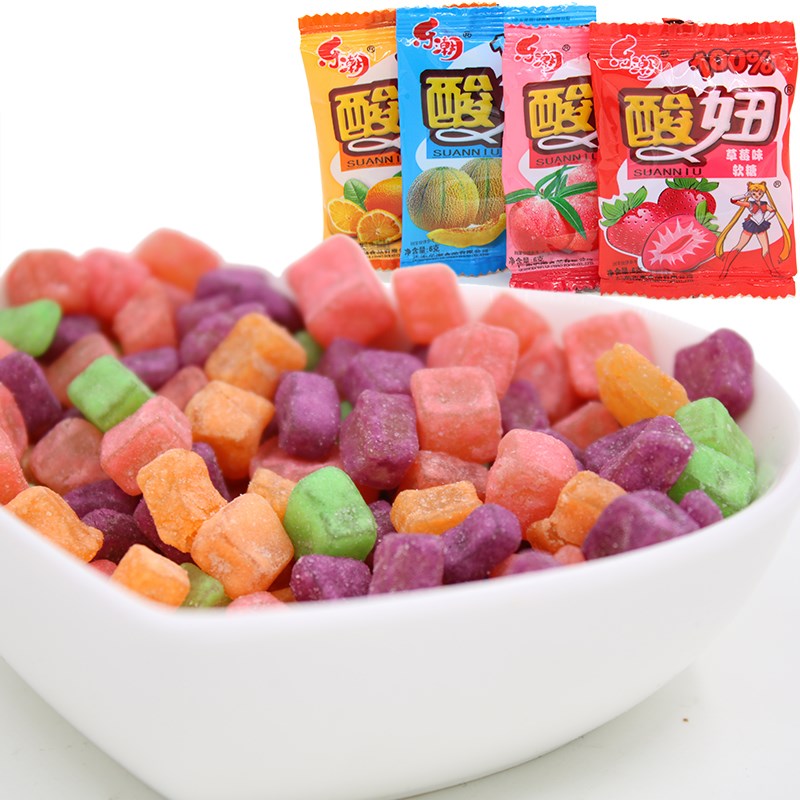 80袋包邮乐潮酸妞水果味软糖80后90后怀旧零食品果汁酸妞爆酸软糖在类目 零食/坚果/特产, 糖果零食/果冻/布丁, 糖果中 - 来自Buy2taobao.com提供专业的淘宝代购服务