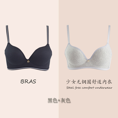 莱蜜薇秋冬新薄款无钢圈内衣无痕日系一片式学生高中少女聚拢文胸