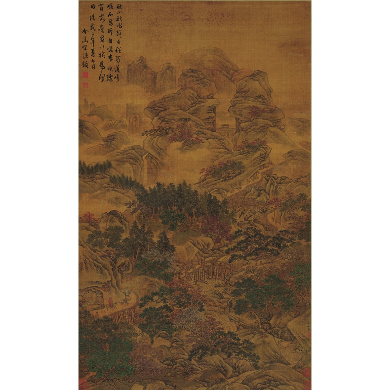 仿古画国画 山水画玄关客厅办公室装饰画字画书画宋 刘松年蜀道图在类目 家居饰品, 装饰画, 国画中 - 来自Buy2taobao.com提供专业的淘宝代购服务