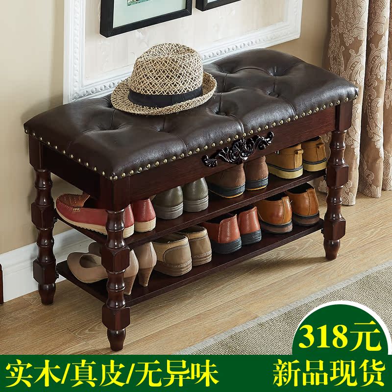 American style Shoe changing stool solid wood Shoes stool Shoe cabinet Storage stool Foyer shoe rack European style Storage stoolin the Residential furniture , Class Seats , Stools , Huanxie stool category - from Buy2taobao.com to provide professional Taobao agent buy service