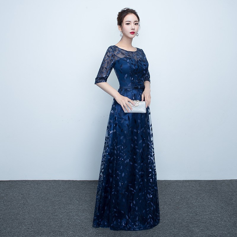 晚主持人女2018礼服优雅长款敬酒服宴会合唱演出服新款主持人裙在类目 女装/女士精品, 婚纱/旗袍/礼服, 礼服/晚装中 - 来自Buy2taobao.com提供专业的淘宝代购服务