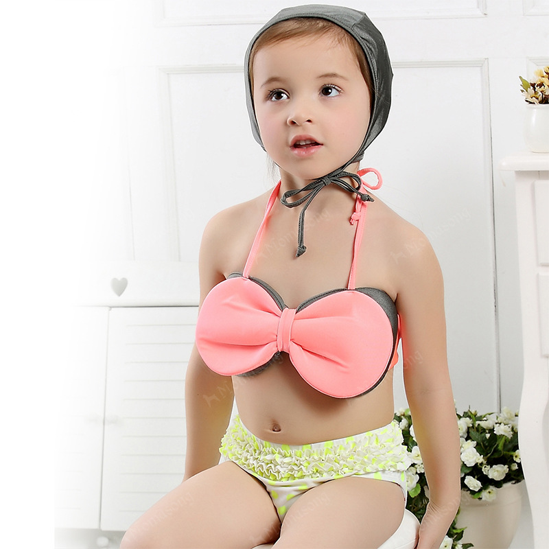 Korean Edition Big bow Children's swimwear girl Infants Swimming suit baby Fission Bikini Setin the Sports/Yoga/Fitness/Fans supplies , Swim , Children's swimwear/Pants category - from Buy2taobao.com to provide professional Taobao agent buy service