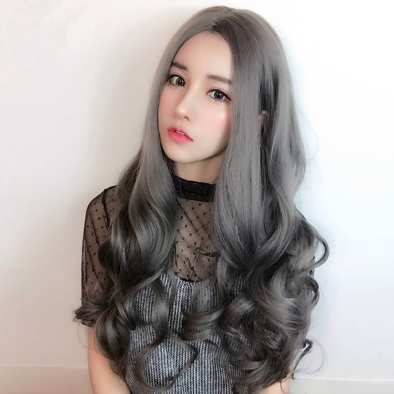 刘海假发女全头套式脸女长发灰妹妹头顶的套头中年女式小带子表演在类目 美发护发/假发, 假发, 整顶假发中 - 来自Buy2taobao.com提供专业的淘宝代购服务