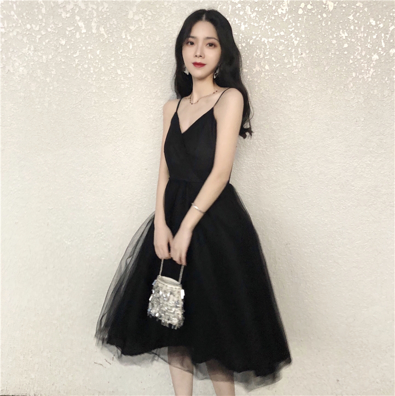 黑色礼服裙派对小礼服女短款名媛聚会连衣裙主持人礼服2019新款|ruв категории Женская одежда, Cвадебные платья, платье/вечернее платье - от Buy2taobao.com для оказания профессиональной услуги покупки агента Taobao