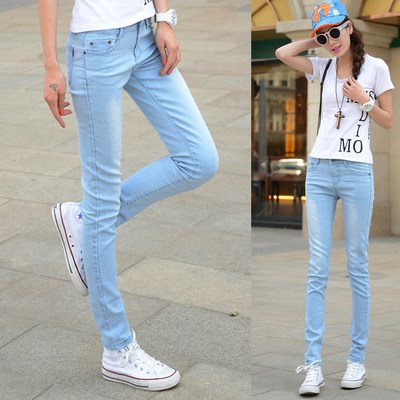 Spring and summer Autumn Thin section junior middle school Student jeans trousers Tight fitting Feet girl student Niuziku Female models summerin the Women's clothing/Boutique , Jeans category - from Buy2taobao.com to provide professional Taobao agent buy service