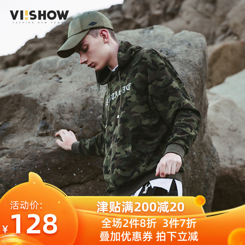 VIISHOW2019春装新款情侣外套嘻哈卫衣男迷彩连帽男士潮牌男装|msdalam kategori Pakaian Lelaki, sweater - dari Buy2taobao.com untuk memberikan perkhidmatan ejen Taobao profesional membeli