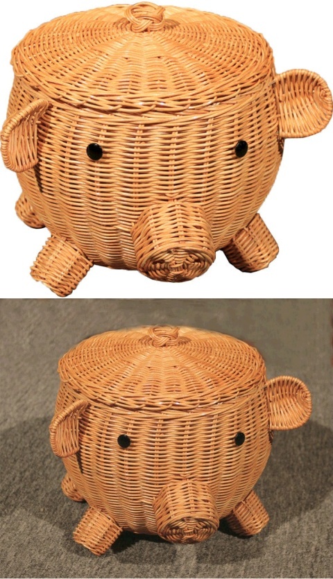 Decoration Home Furnishing ornament Mascot Chinese cabbage Direct selling Countryside technology Jewelry natural Rattan Piggy Storage Basketin the Storage consolidation , Home Storage appliances , Storage Basket , Other Storage Basket category - from Buy2taobao.com to provide professional Taobao agent buy service