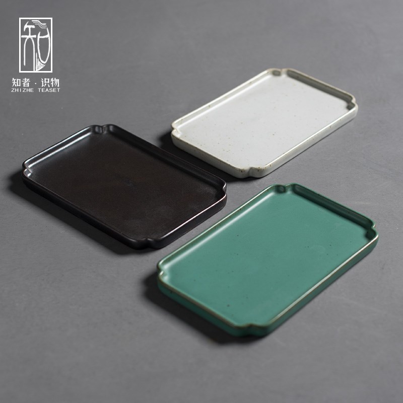 陶瓷日式办公小茶盘 储水旅游小茶托 粗陶窑变干泡盘迷你茶具茶台|msdalam kategori pinggan mangkuk, set teh, dulang teh - dari Buy2taobao.com untuk memberikan perkhidmatan ejen Taobao profesional membeli
