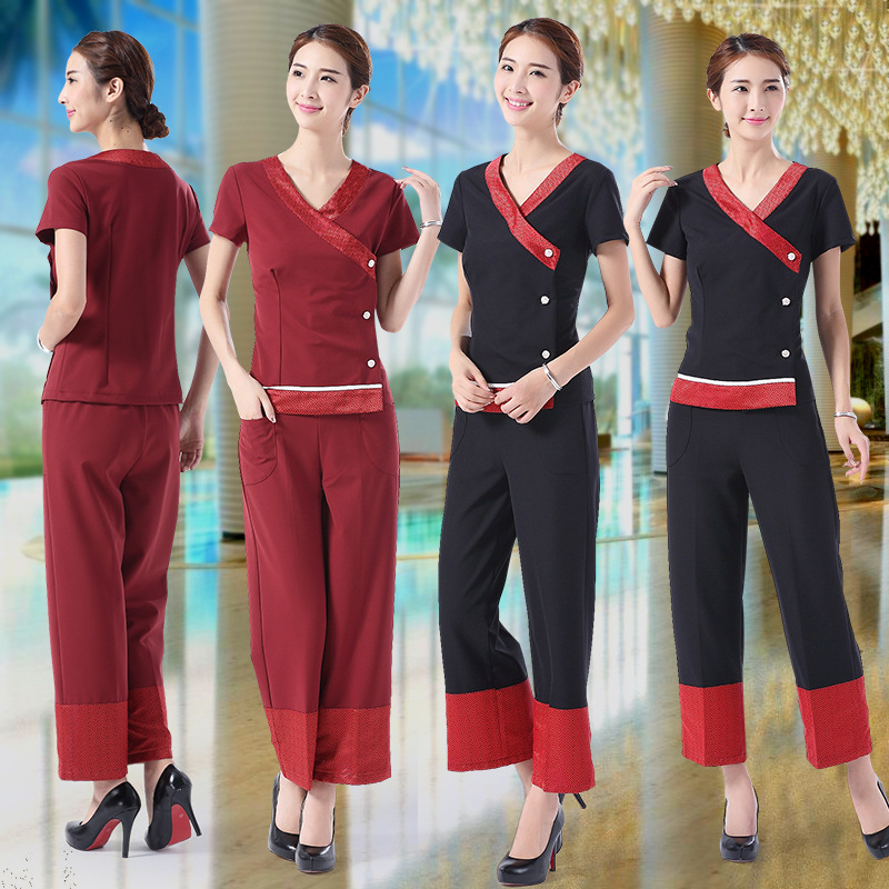 spa养生馆工作服美容院工作服套装短袖 韩版美容师工作服夏在类目 女装/女士精品, 套装/学生校服/工作制服, 职业女裙套装中 - 来自Buy2taobao.com提供专业的淘宝代购服务