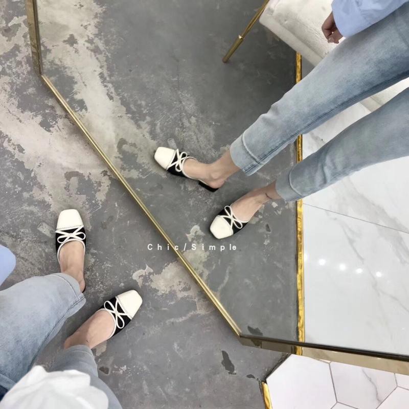 Chic Oni2019/ss韩国|这个夏天B入一双小仙女蝴蝶结包头半拖|msdalam kategori Kasut wanita, but - dari Buy2taobao.com untuk memberikan perkhidmatan ejen Taobao profesional membeli