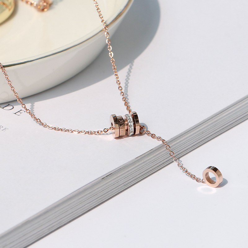 Diamond tassels Necklace clavicle the republic of korea Simplicity Student network Necklace Titanium Rose Gold personality Trendsetterin the Accessories/Fashion Jewelry, Necklace category - from Buy2taobao.com to provide professional Taobao agent buy service