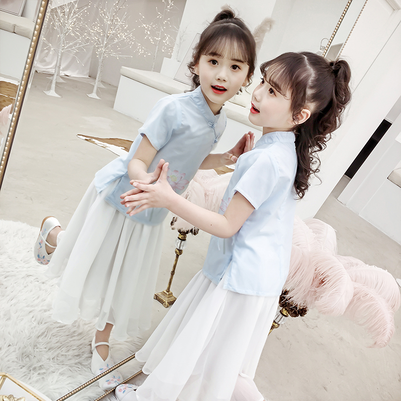 漢服超仙女童春夏裝公主網紅中國風古裝夏季兒童唐裝12歲15小女孩在類目 童裝/嬰兒裝/親子裝, 兒童旗袍/唐裝/民族服裝, 唐裝中 - 來自Buy2taobao.com提供專業的淘寶代購服務
